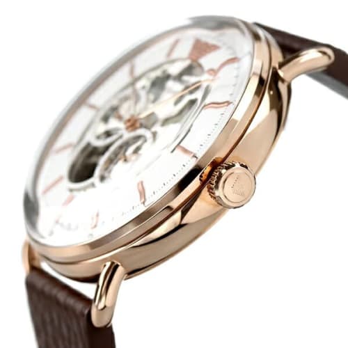 Emporio Armani Aviator 43mm Open Heart Automatic Men's Watch AR60027