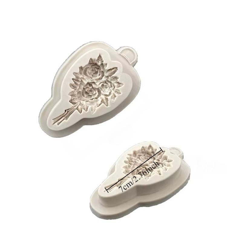 1PC Bouquet shape silicone molds chocolate pudding fondant molds gumdrop clay plaster molds baking tools cake decoration
