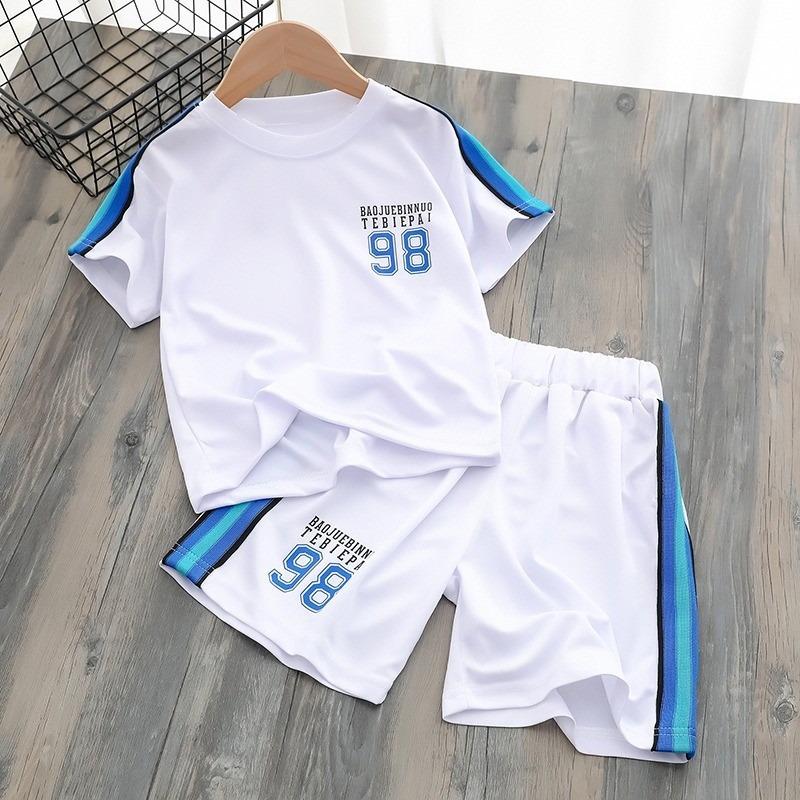 Dubbped Kids Running Clothes Sets Boys Football Jersey Short Sleeve Children Sports Training Uniforms Soccer Jerseys Set