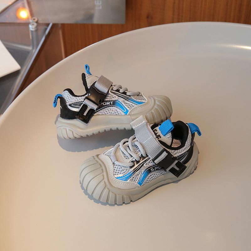 

Boys sports shoes spring and autumn mesh breathable running shoes girls double mesh shoes medium and older children s casual shoes 25 серый