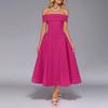 Elegant Women's Strapless One-Shoulder Spring Dress, European & American Style, 2026 Collection