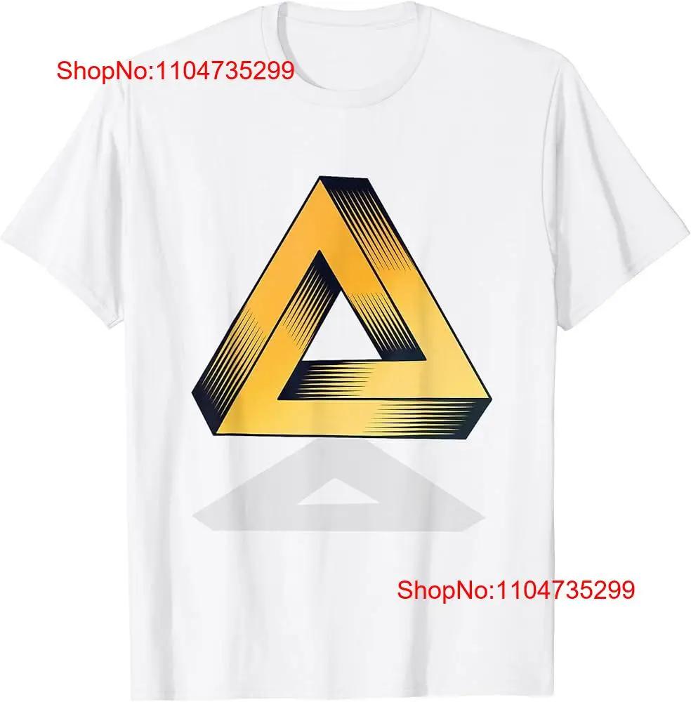 Impossible Triangle Optical Illusion 3d T Shirt Vintage Comfortable Top For Everyday Wear Streetwear Casual Slightly