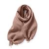 Double-Sided Solid Color Macaron Scarf For Women, Imitation Cashmere Tassel To Keep Warm In Winter