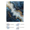 Blaue abstrakte Kunst Wohndecke Modernes Marmormuster Ganzjahres-Luxus-Tagesdecke für Heimdekoration Maschinenwaschbar Geschenk