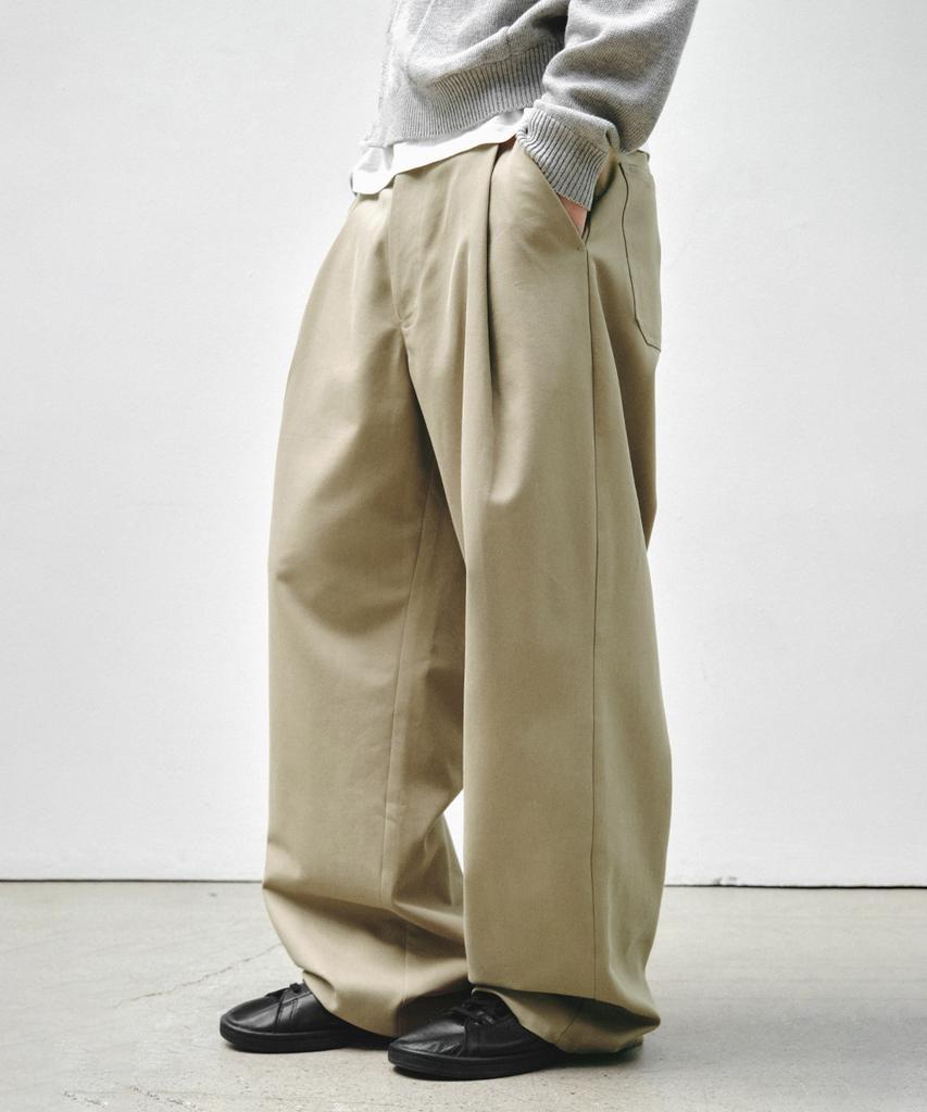 INTEMPOMOOD Long Pleated Chino Pants: 3 Colors