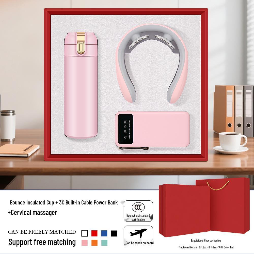 Custom Logo Insulated Mug Gift Set for Company Events and Customer Souvenirs