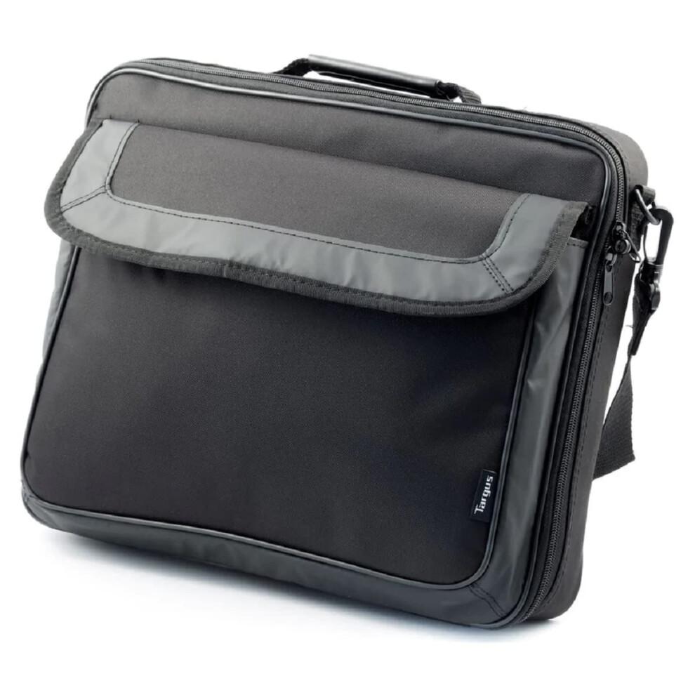 Laptop Bag, Fits Laptop up to 16", Case for Travel and Business, Padded Shoulder Strap, Front Storage Pocket – Black