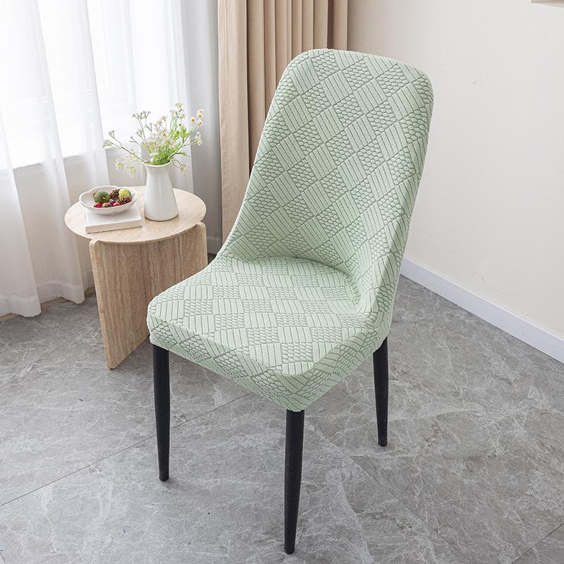 Jacquard Curved Chair Cover Modern Simple Elastic Half Package Dining Table Integrated Universal Dust-proof Stool Cover