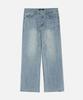 DRAW FIT Usual Semi-Wide Denim Pants [Dusty Blue]