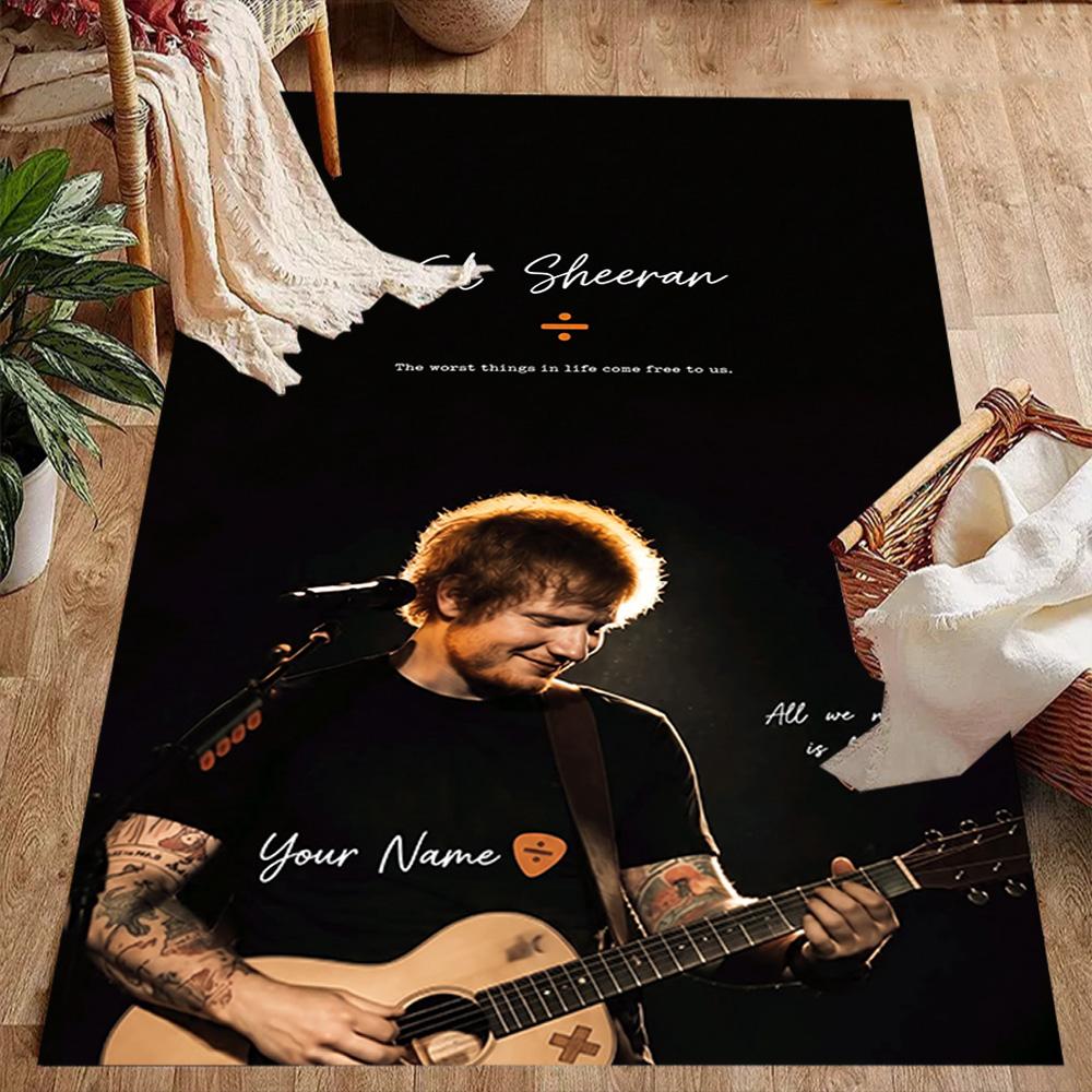 Sheeran Customized Name Floor Rug Office Rug Perfect for Balcony Foyer Entryway Playrooms Antislip Carpet Office home decor Spiritual Gift