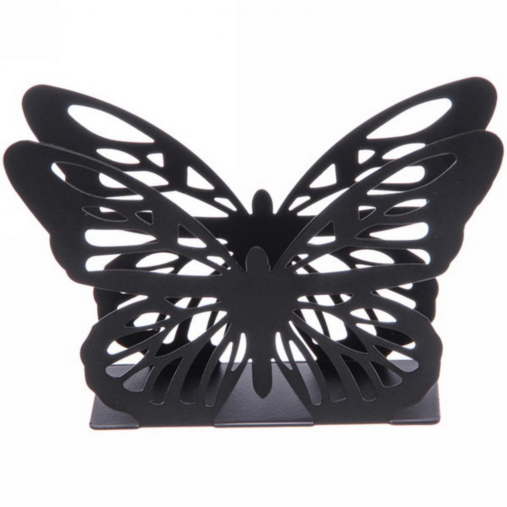 Table Napkin Holder Paper Towel Holder Creativity Exquisite Convenient Stainless Steel Butterfly Shape Freestanding Tissue Dispe
