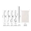 304 Stainless Steel Multifunctional Folding Cutlery Set with Knife, Fork, Spoon, and Detachable Chopsticks for Outdoor Use.