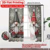 2D FLAT PRINTING 2pcs Curtains (Without Rod) Christmas Gnomes with Snowflakes April Fools is Day Festival Fashion Curtains