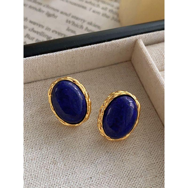 Earrings Best Selling Fall and Winter Fancy Retro Lapis Lazuli