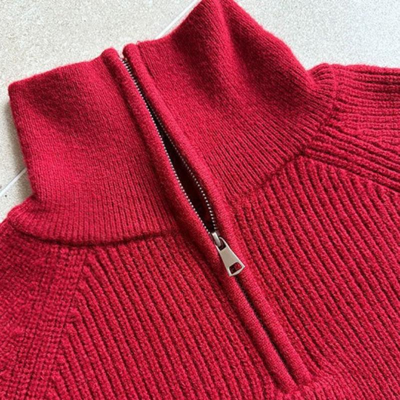 Pullovers for Women Turn-down Collar Zipper Casual Sweater Autumn Winter New Fashion Thermal Female Long Sleeve Jumpers