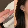 Korean Pearl Tassel Earrings with Silver Needle