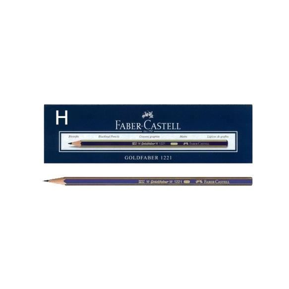 Faber Castell 112511 - Crayon Graphite Goldfaber 1221 - H - Paquet 12 Pcs