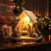 Christian Christmas Table Decor Vintage Desktop Sign Christian Gift Festive Nativity Scene Dorm
