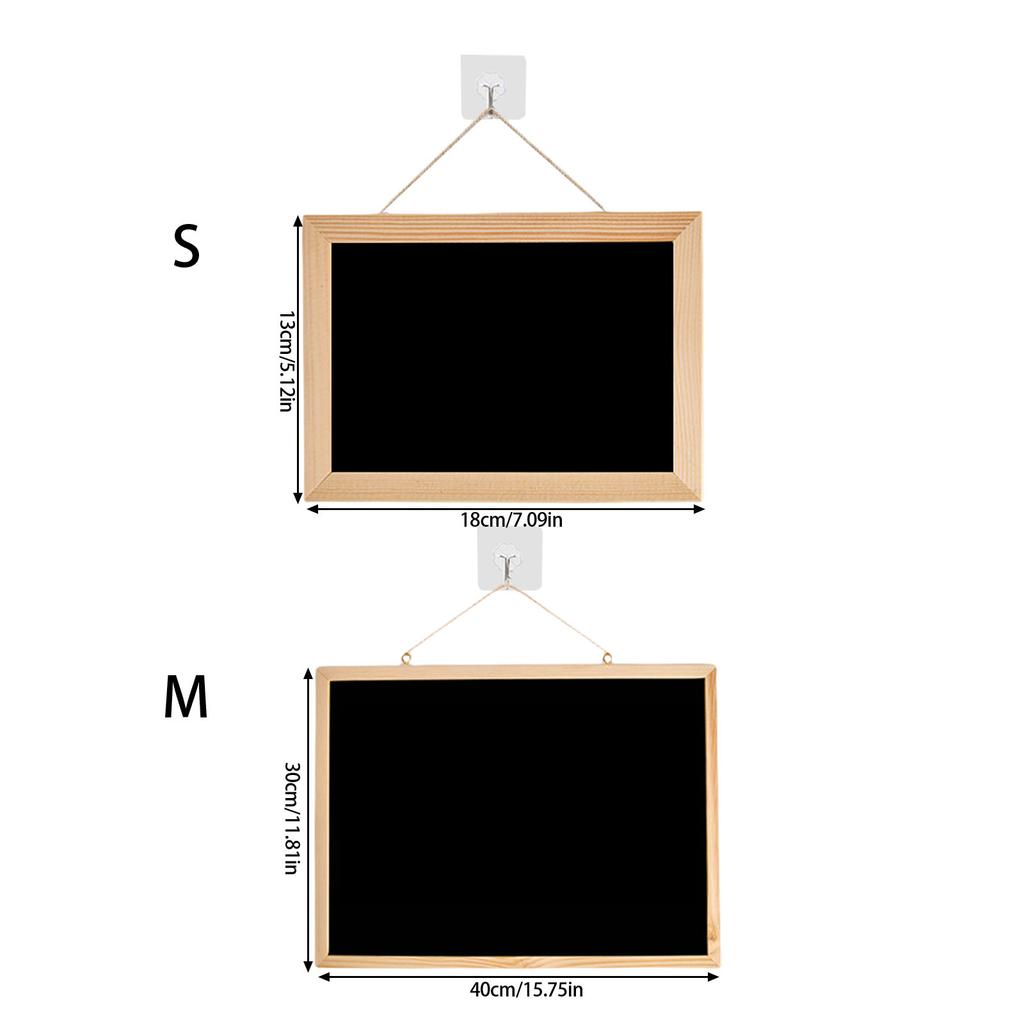 Hanging Chalkboard Double-Sided Blackboard Memo Board Writing Board Small Hanging Blackboard for Home Office Kitchen