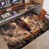 Custom Name Crystal Velvet Rug,Blue Lock Comfortable Anti Slip Floor Mat For Room Decoration
