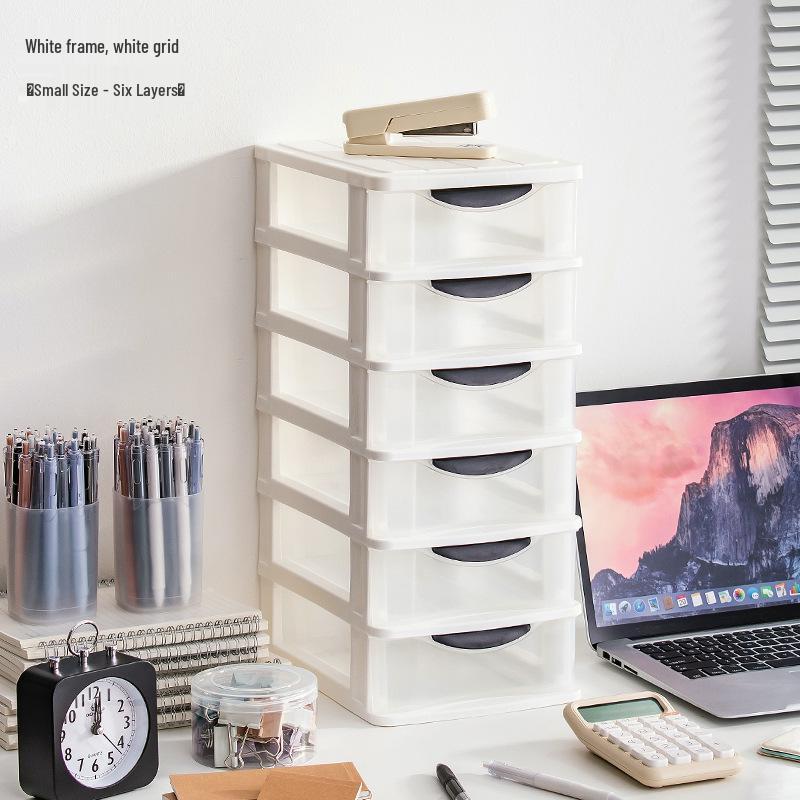 Transparent Drawer-Style Desktop Storage Box for Household Items and Cosmetics