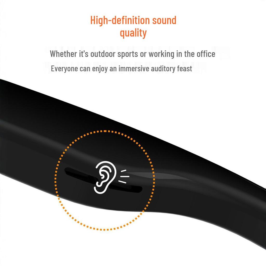 Умные Bluetooth-очки AIMB-V3: Солнцезащитные очки с защитой от синего света, сменными линзами и HD-звуком для активного отдыха.