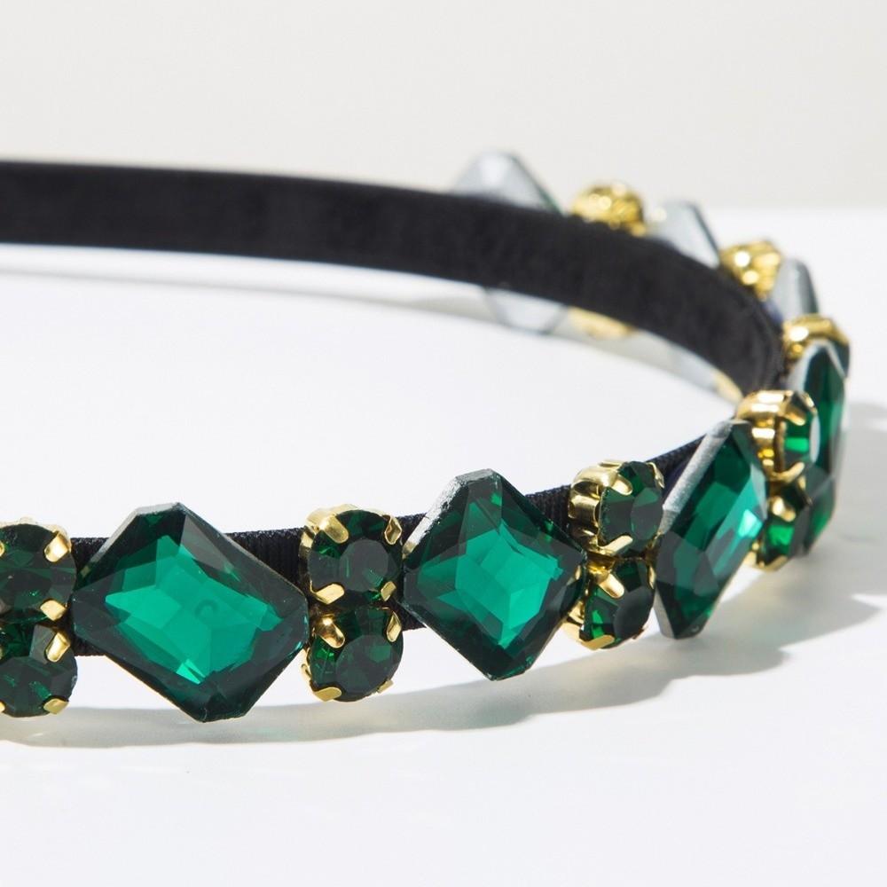 Glamorous Retro Rhinestone Headbands Elegant Sparkling Hair Hoop Narrow Women Headbands for Women