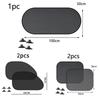5PCS Car Window Sunshade Cover Sun UV Protection Auto Front Rear Black Window Curtain Side Glass Mesh Sunshades Accessories