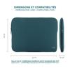 Housse pour Ordinateur - MOBILIS - 12.5''-14'' - Mousse à Mémoire de Forme - Bleu Prusse et Grise - Compacte