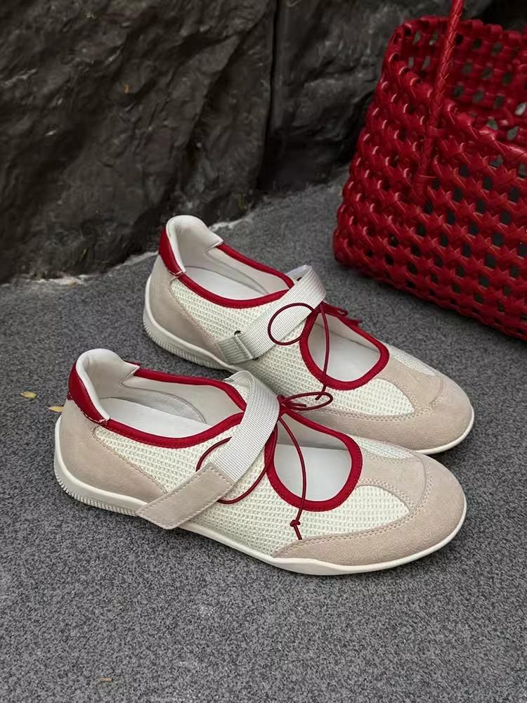 

Спортивные балетки женские летние новые на липучке с мелким вырезом туфли Мэри Джейн женские повседневные на мягкой подошве одинарные туфли 40