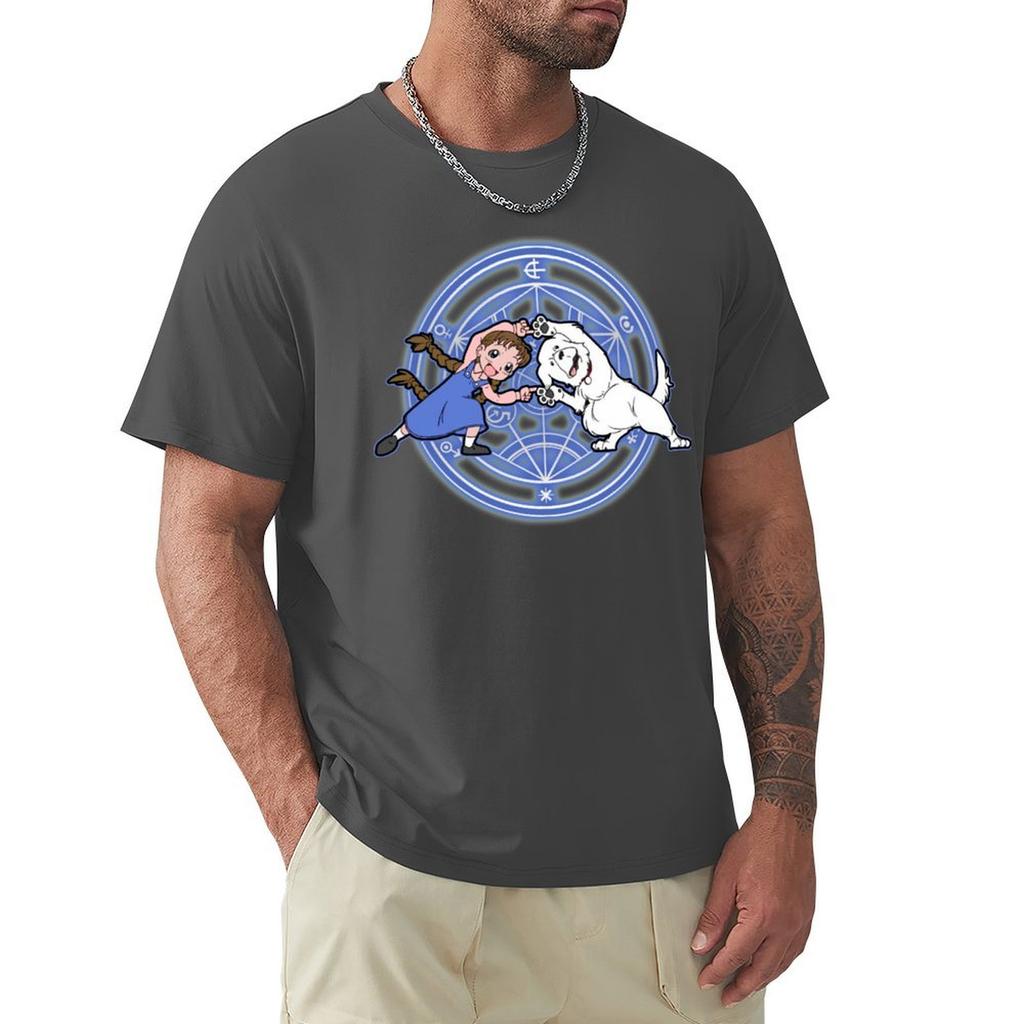 Fullmetal Fusion Alchemist T-Shirt Bluse Rapper Grafik-Tees Baggy Shirts Sommer Tops Kurzarm-Tee Herren