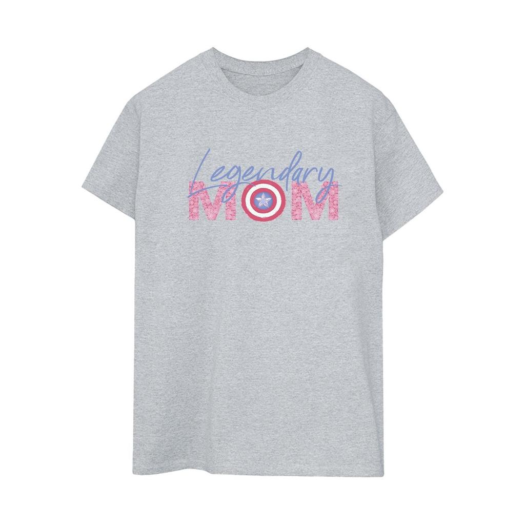Marvel Womens/Ladies Avengers Captain America Mum Cotton Boyfriend T-Shirt