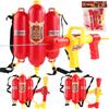 Children's Firefighter Water Backpack: Pump-Action Squirt Gun and Fire Extinguisher Toy for Summer Play