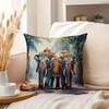 1pc Pillowcase, Traditional Indian Elephant Design Cushion Cover, Soft And Comfortable Polyester Short Plush Fabric, Single-Sided Printing, Multi-Size