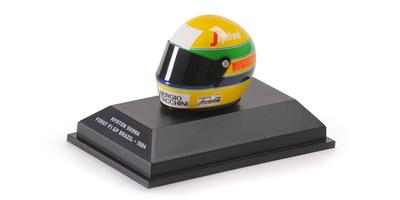 Minichamps Scale Helmet Senna Brazilian Grand Prix 1984 F1 Debut 1/8 A.