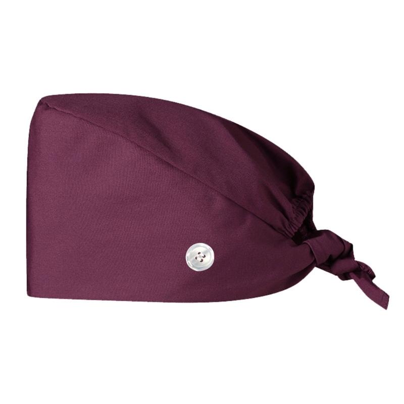 Working Hat for Women Man Solid Color Scrub Caps Doctor Hat Nurse Hat Adjustable Surgical Caps Beauty Salon Working Hat