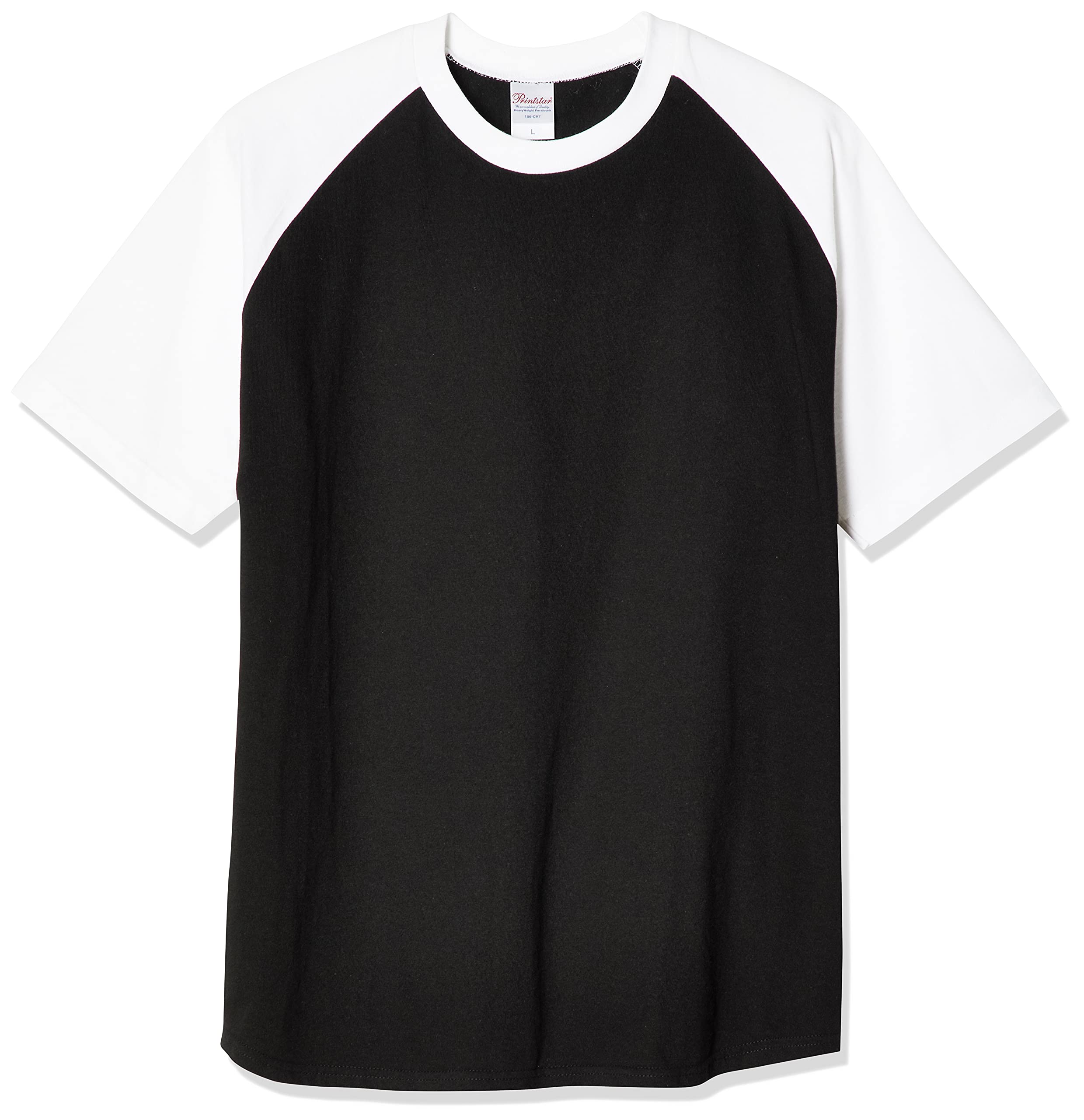 

Футболка с коротким рукавом CRT Heavyweight Raglan черного и белого цвета, размер XL в Японии [Print Star], 5,6 унций (эквивалент XL)
