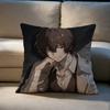 B-Bungo Stray Dogs Dazai Osamu Pillow cover Soft Microfiber Pillowcase Home Sofa Decor Surprise Decorative printed.