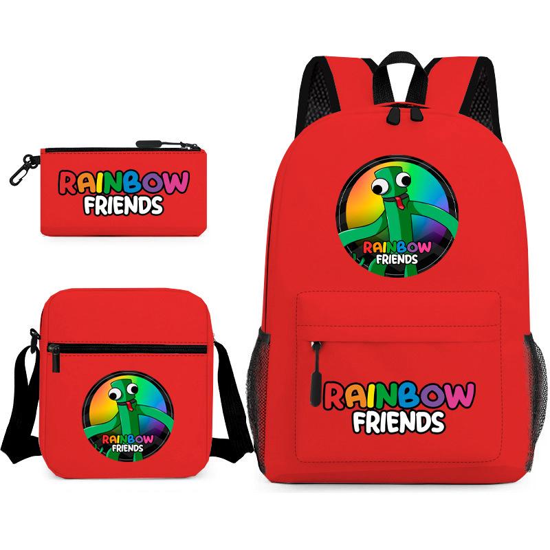 Rainbow Friends Gra Rainbow Friends Plecak Szkoła Podstawowa Torba Szkolna Gwiazda Zestaw Trzech Sztuk