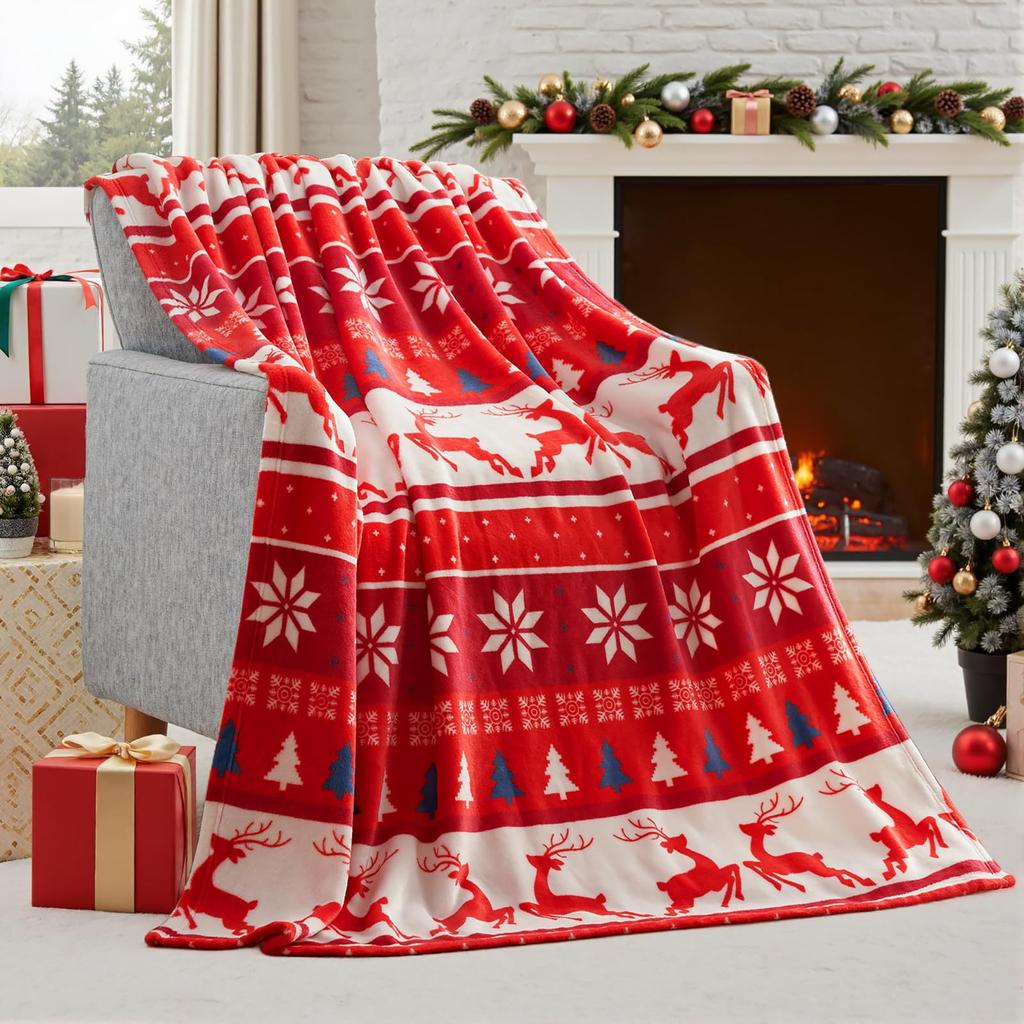Christmas Blanket. Universal Blanket For The Whole Family. A Must-have For Home Parties