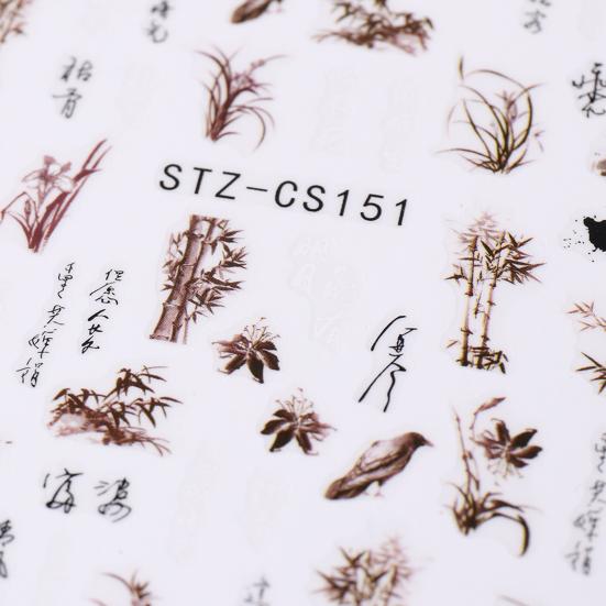 Modern Nail Decals Waterproof PET Removable Easily