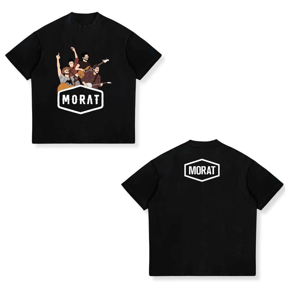 Colombia Band Morat Album Poster Graphic T Shirts Harajuku Pop Music Short Sleeve Tshirts Unisexs Womens Casual Fashion Tshirt