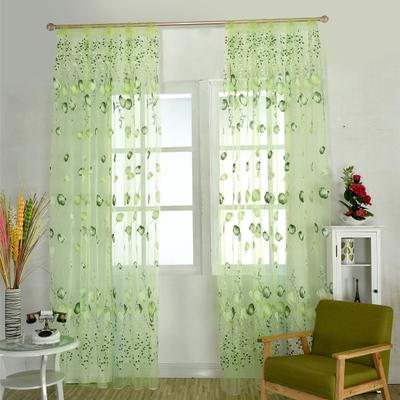 Useful Tulle Curtain Washable Thin Polyester Smooth Surface Sheer Curtain for Indoor