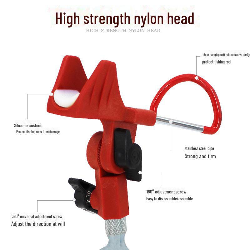 Luminous Dual-Purpose Fishing Rod Bracket with Adjustable Positioning