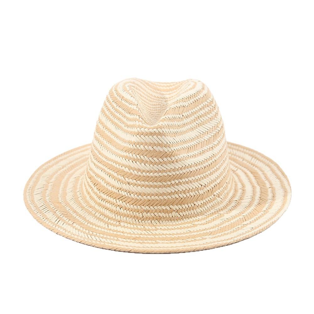 Summer Beach Hat Fashion Striped Hand Knitted Straw Hat Breathable Comfortable Sun Hat Clothing Matching