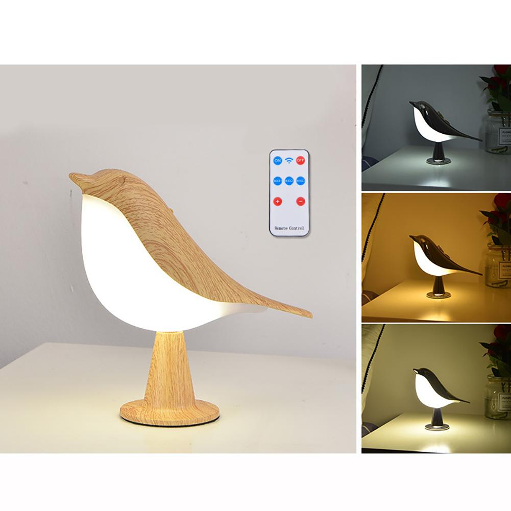 LED Bedside Lamps, Cute Hummingbird Night Light With 3000K-6000K Color Temperature Round Base Decorative Light For Bedroom, Car, Children Lamps Gifts