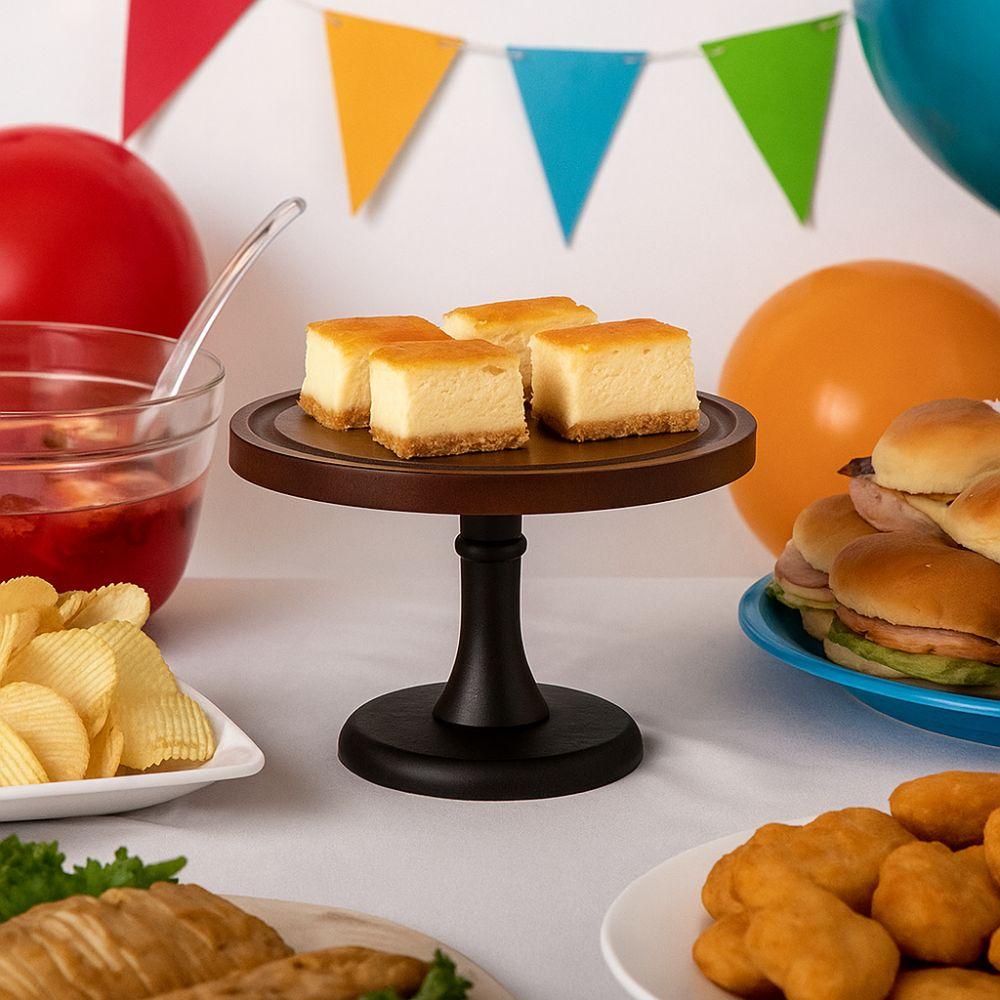 Circular Shape Wooden Cake Stand High Base Fruit Snacks Storage Tray  Wedding
