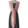 Elegant Bride Shawl Ultralight Pure Color Tassels Decor Evening Shawl for Female