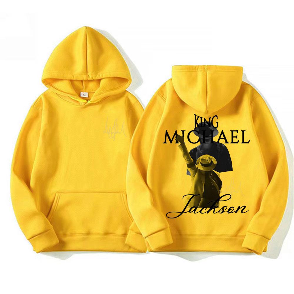 King of Pop Michael Jackson Tour Sweatshirts Women's Clothing Vintage High Street Hoodies Casual Long Sleeve Pullovers Hoodie