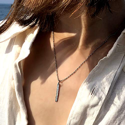 July Hawaiian Jewelry Necklace, Bar, Scroll, Wave, Hypoallergenic, Surgical Stainless Steel and Pink Gold, 40cm-45cm